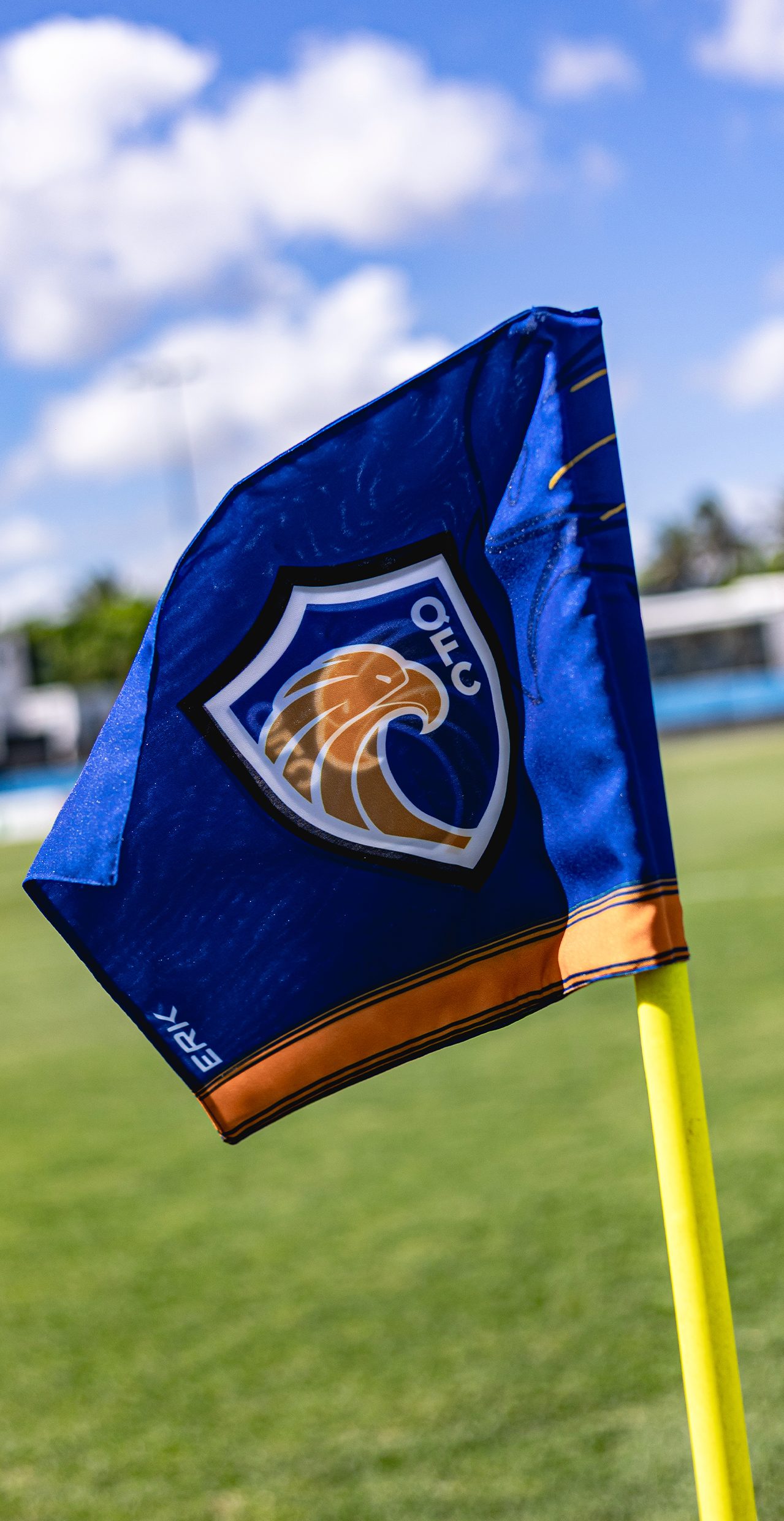 Bandeira do QFC no estádio